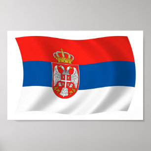 Serbia Flag Poster Print
