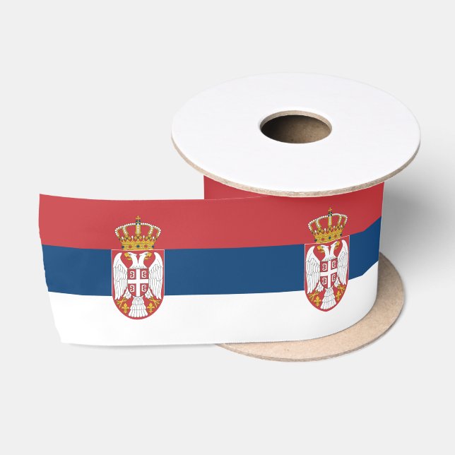 Serbia Flag Satin Ribbon (Spool)