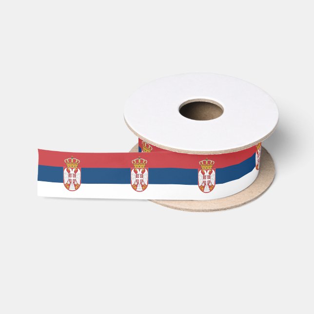 Serbia Flag Satin Ribbon (Spool)