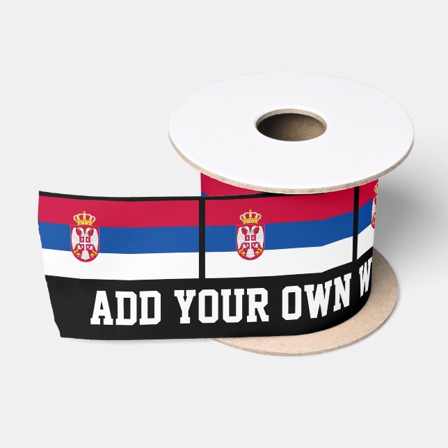 Serbia Flag Satin Ribbon (Spool)