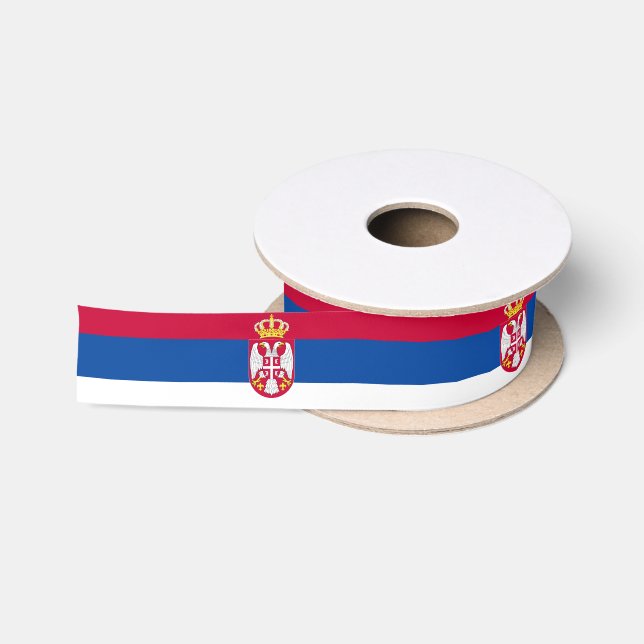 Serbia Flag Satin Ribbon (Spool)