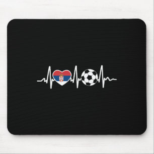 Serbia Flag Shirt Footll Soccer Serbian Fan Men Wo Mouse Pad