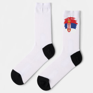 Serbia flag socks