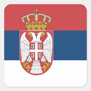 Serbia Flag Square Sticker