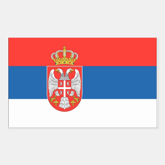 Serbia Flag Sticker (Front)