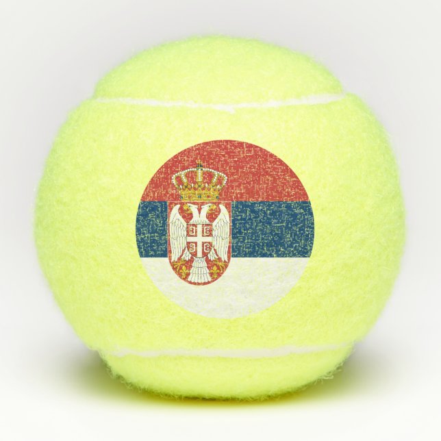 Serbia Flag Tennis Balls (Front)