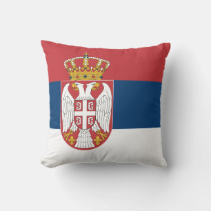 Serbia Flag Throw Pillow