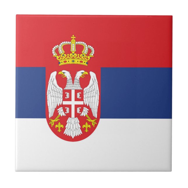 Serbia flag tile (Front)