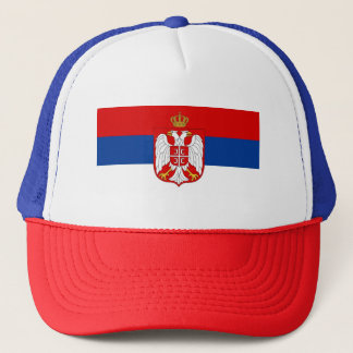 SERBIA FLAG  TRUCKER HAT