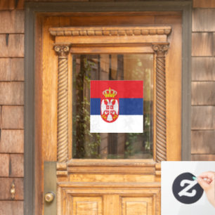 Serbia flag window cling