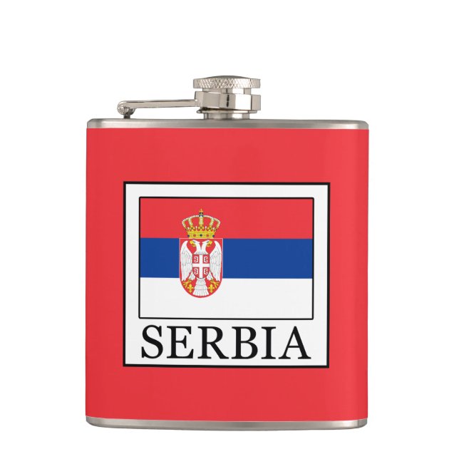 Serbia Hip Flask (Front)