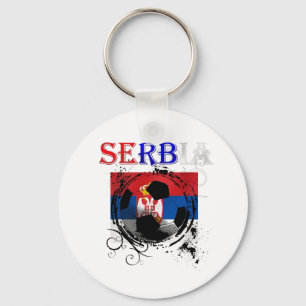 Serbia logo flag Srbija gifts for soccer coaches Keychain