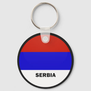Serbia Roundel quality Flag Keychain