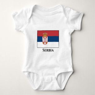 Serbia (Serbian) Flag Baby Bodysuit