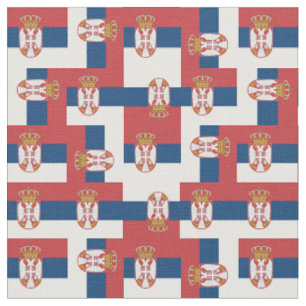 Serbia & Serbian Flag fashion, travel/sports Fabric