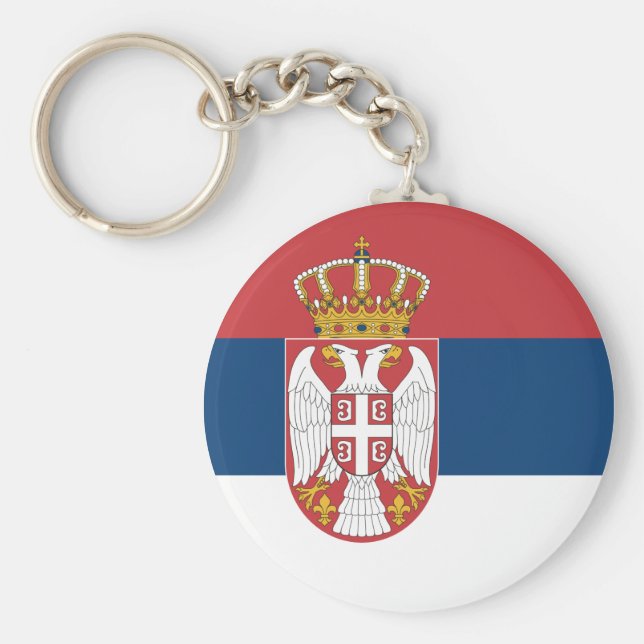 Serbia (Serbian) Flag Keychain (Front)