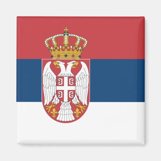 Serbia (Serbian) Flag Magnet (Front)