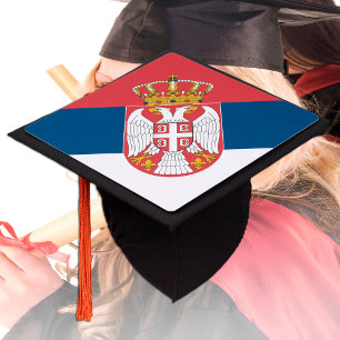 Serbia & Serbian Flag - Students /University Graduation Cap Topper