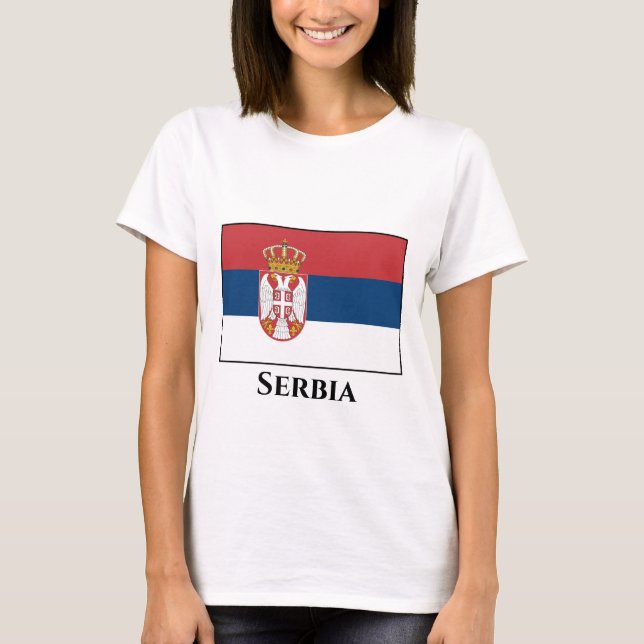 Serbia (Serbian) Flag T-Shirt (Front)