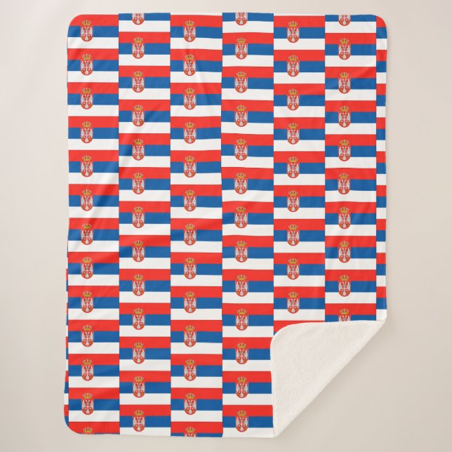 Serbia Sherpa Blanket (Front)