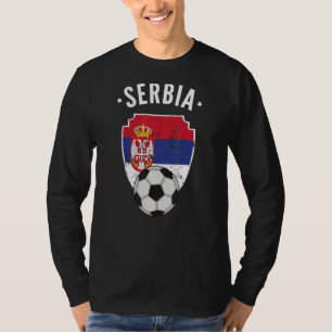 Serbia Soccer Serbia Flag Football Serbian Pride R T-Shirt