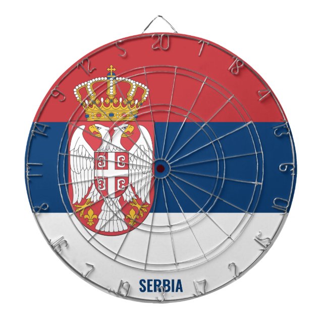 "Serbia Strikes!" Patriotic Dartboard (Front)