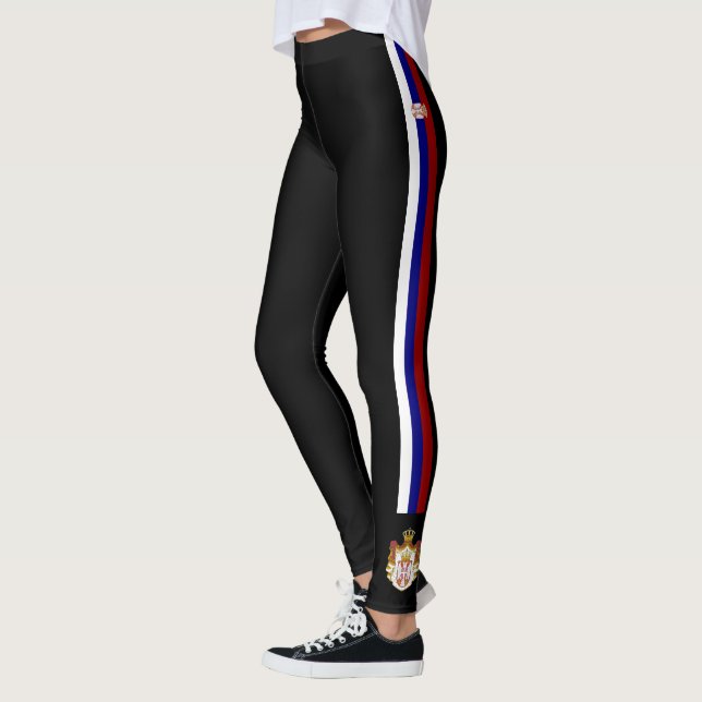 Serbia stripes flag leggings (Left)