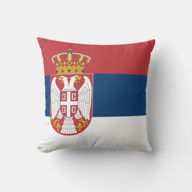 Serbia Throw Pillow (Front)