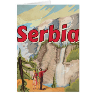 Serbia vintage Travel Poster