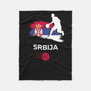 Serbian Basketball  Fleece Blanket
