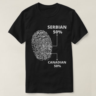 Serbian Canadian Fingerprint  T-Shirt