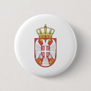 Serbian coat of arms 2 inch round button