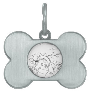 serbian cyrillic dragon pet name tag