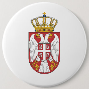 Serbian Eagle 6 Inch Round Button