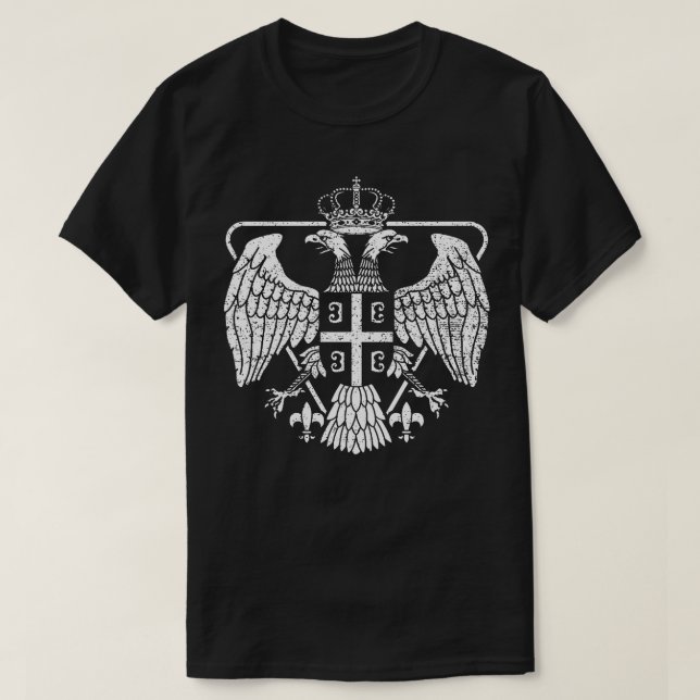 Serbian Eagle Coat of Arms T-Shirt (Design Front)