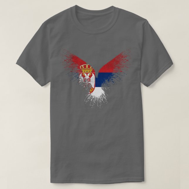 Serbian Eagle Flag T-Shirt (Design Front)