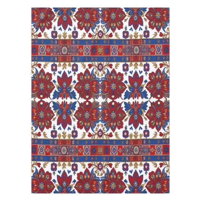 Serbian ethnic seamless design tablecloth (Front)