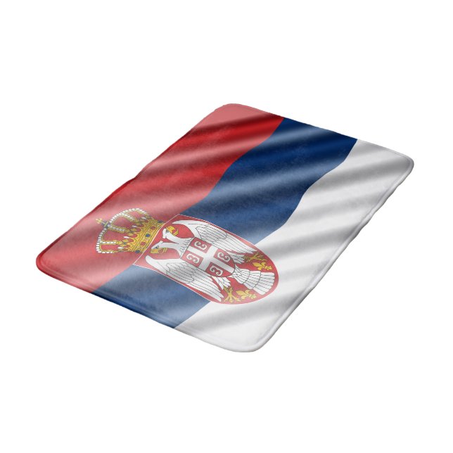 Serbian flag bath mat (Angled)