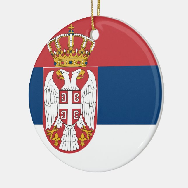 Serbian Flag Ceramic Ornament (Left)