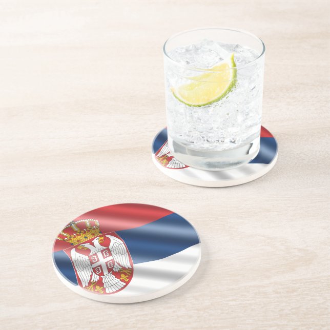 Serbian flag coaster (Side)