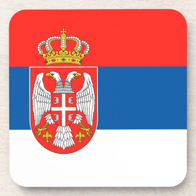 Serbian Flag Coaster (Front)