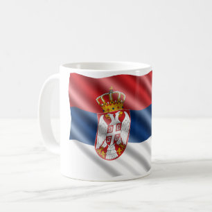 Serbian flag coffee mug