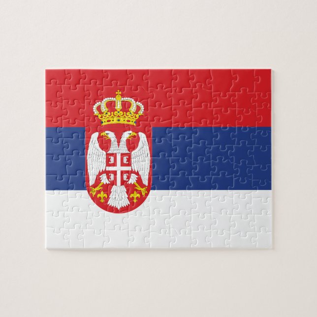 Serbian Flag Jigsaw Puzzle (Horizontal)