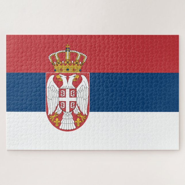 Serbian Flag Jigsaw Puzzle (Horizontal)