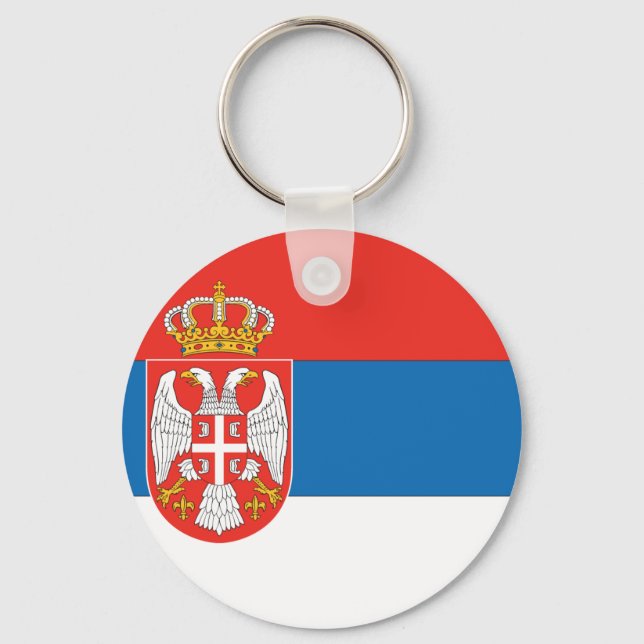Serbian Flag Keychain (Front)