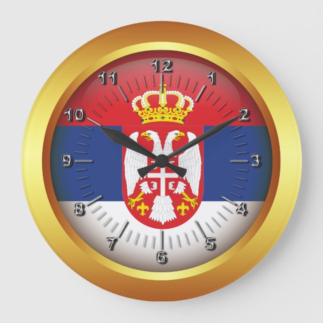 Serbian flag large clock (Front)