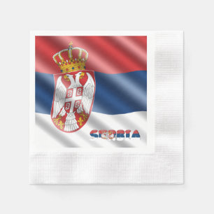 Serbian flag napkin