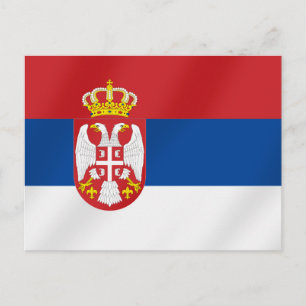 Serbian Flag of Serbia - Show off for Srbija Postcard