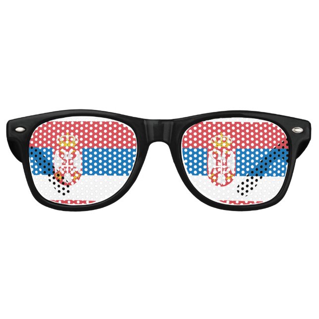 Serbian Flag Retro Sunglasses (Front)