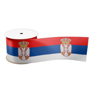Serbian flag satin ribbon